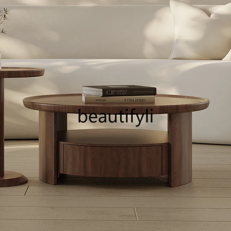 Italian minimalist coffee table combination creative high-end round child and mother coffee table high-end sense