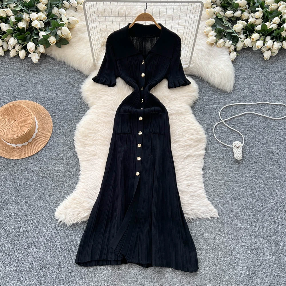 YuooMuoo ชุดสตรี 2025 ใหม่แบรนด์แฟชั่น Slim Elastic สะโพกแยก Bodycon ชุดยาว Elegant Lady Party Vestidos