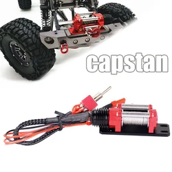 Electric Car Winch With Steel Rope Hook,Universal Remote Control Car Climbing Car Off-Road Vehicle,RC Accessory,RC Car Winch