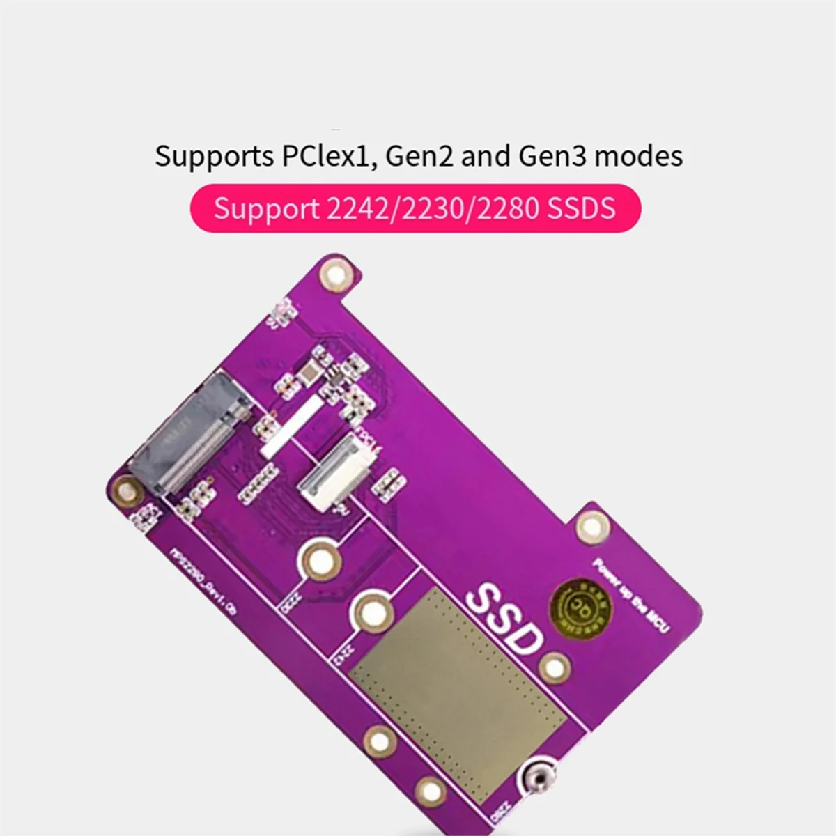 GFR5-pour Raspberry PCIE vers M.2 NVME SSD Module de carte d'extension d'interface, C