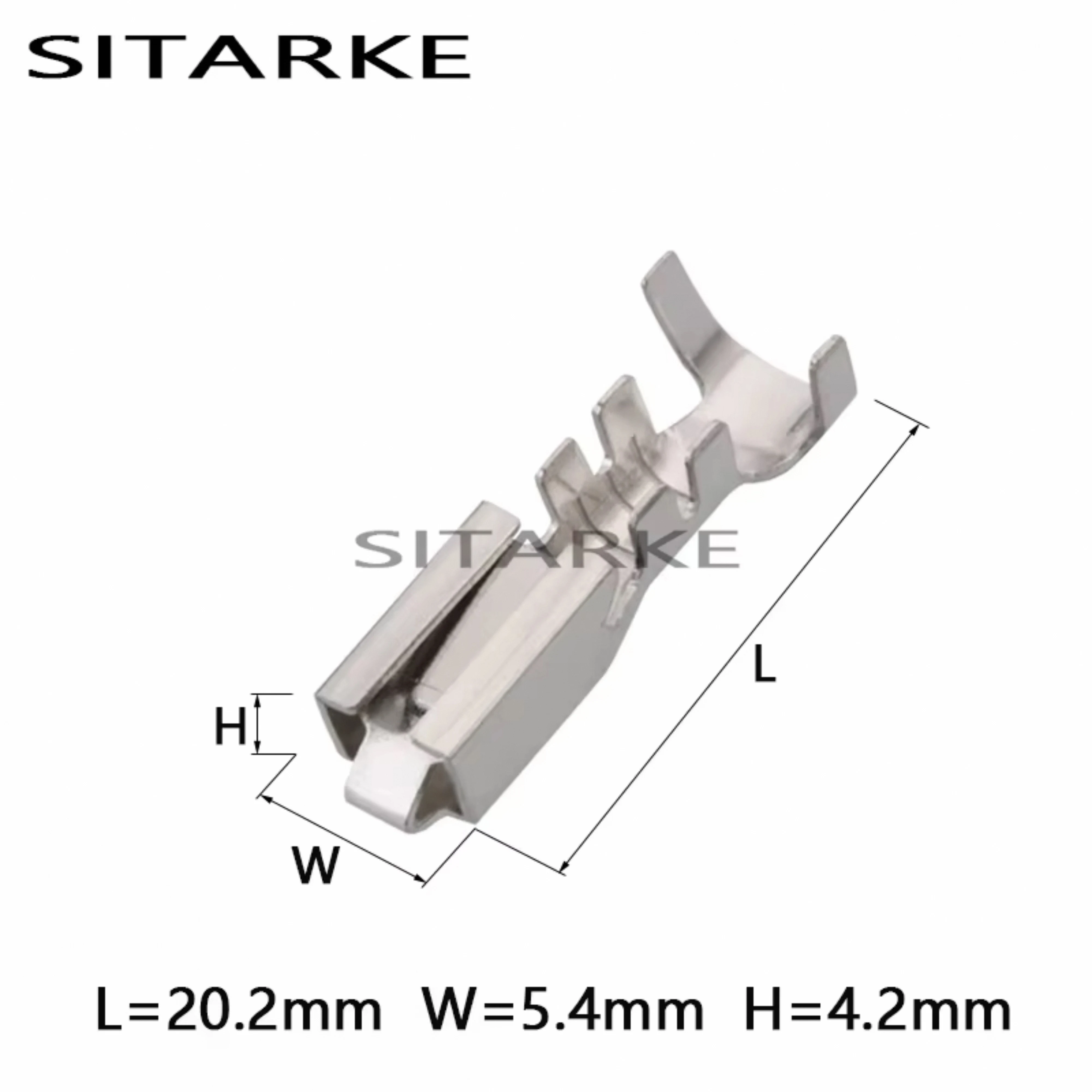 50 Pz 4.8 MM Automotive Ottone Ventilatore Elettronico Motore A Crimpare Terminale del Cavo Auto Stagno Rame Femmina Connettore Spille di Giunzione 12048451