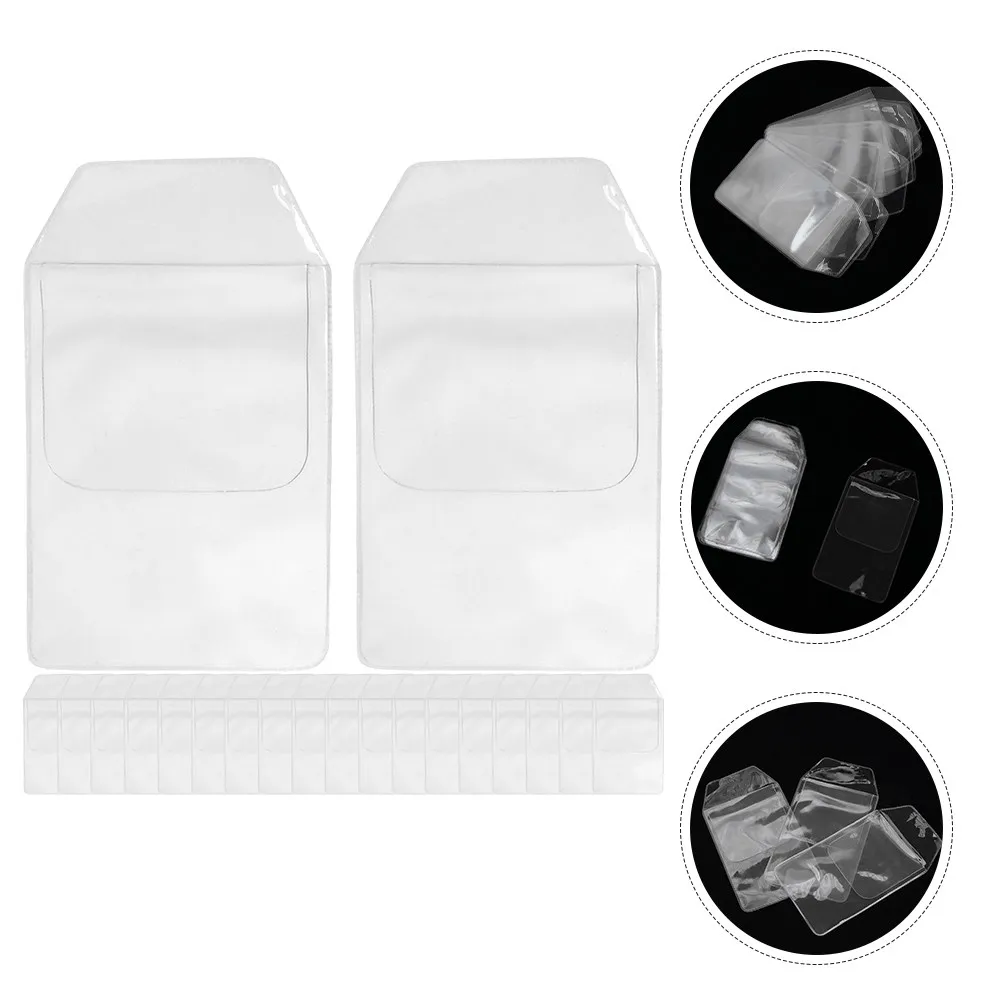 

20 шт. прозрачных ПВХ-пеналов-вкладышей для ручек, герметичные органайзеры для ручек для медсестер, врачей, офиса, больницы, сумка-карман для хранения карандашей