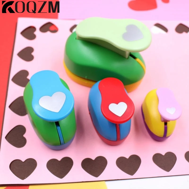 Heart Hole Punch DIY Embossing Device Children\'s Embossing Machine Manual Paper