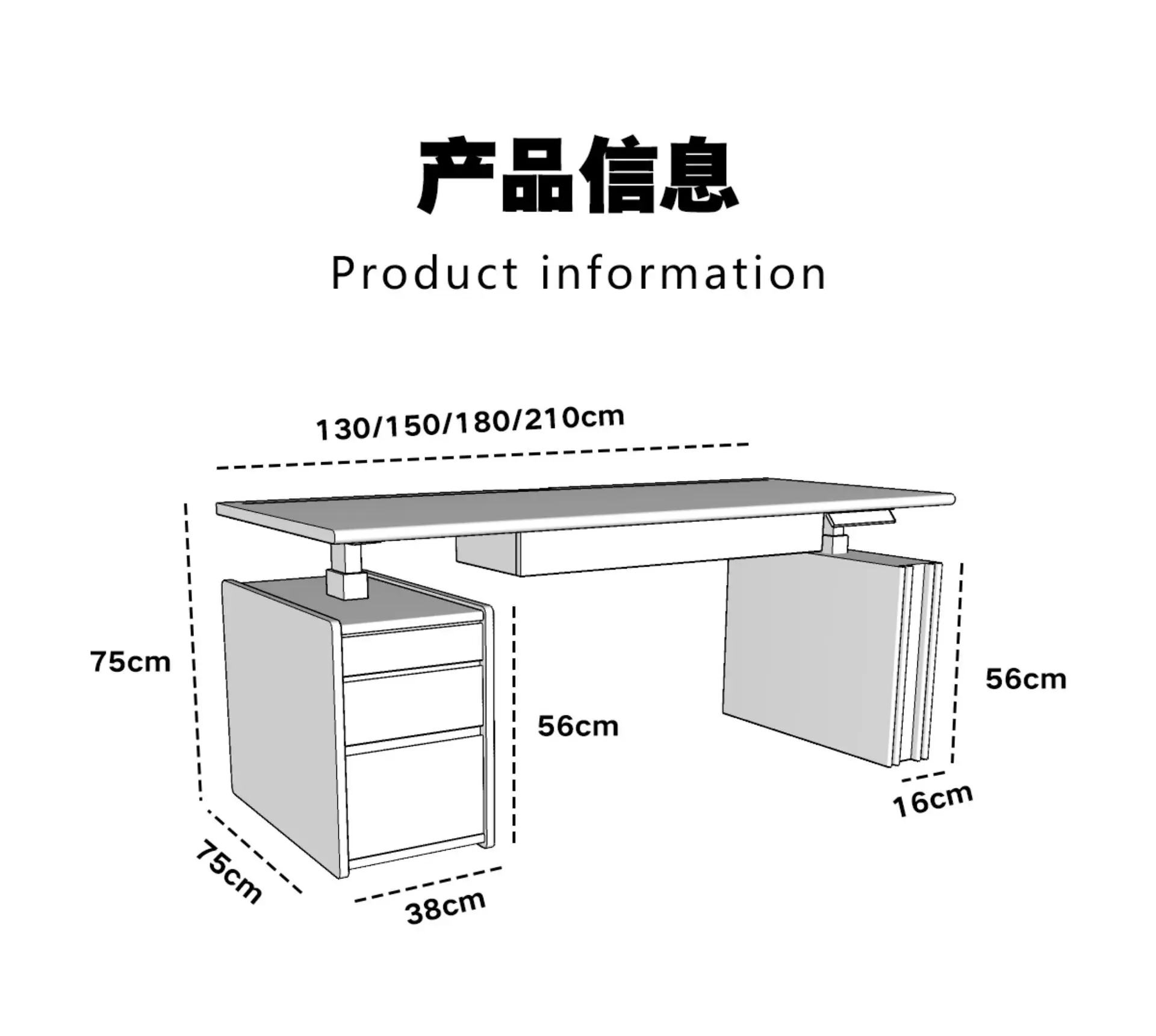 All solid wood intelligent electric lifting table study storage table home office learning black walnut lifting computer desk 6