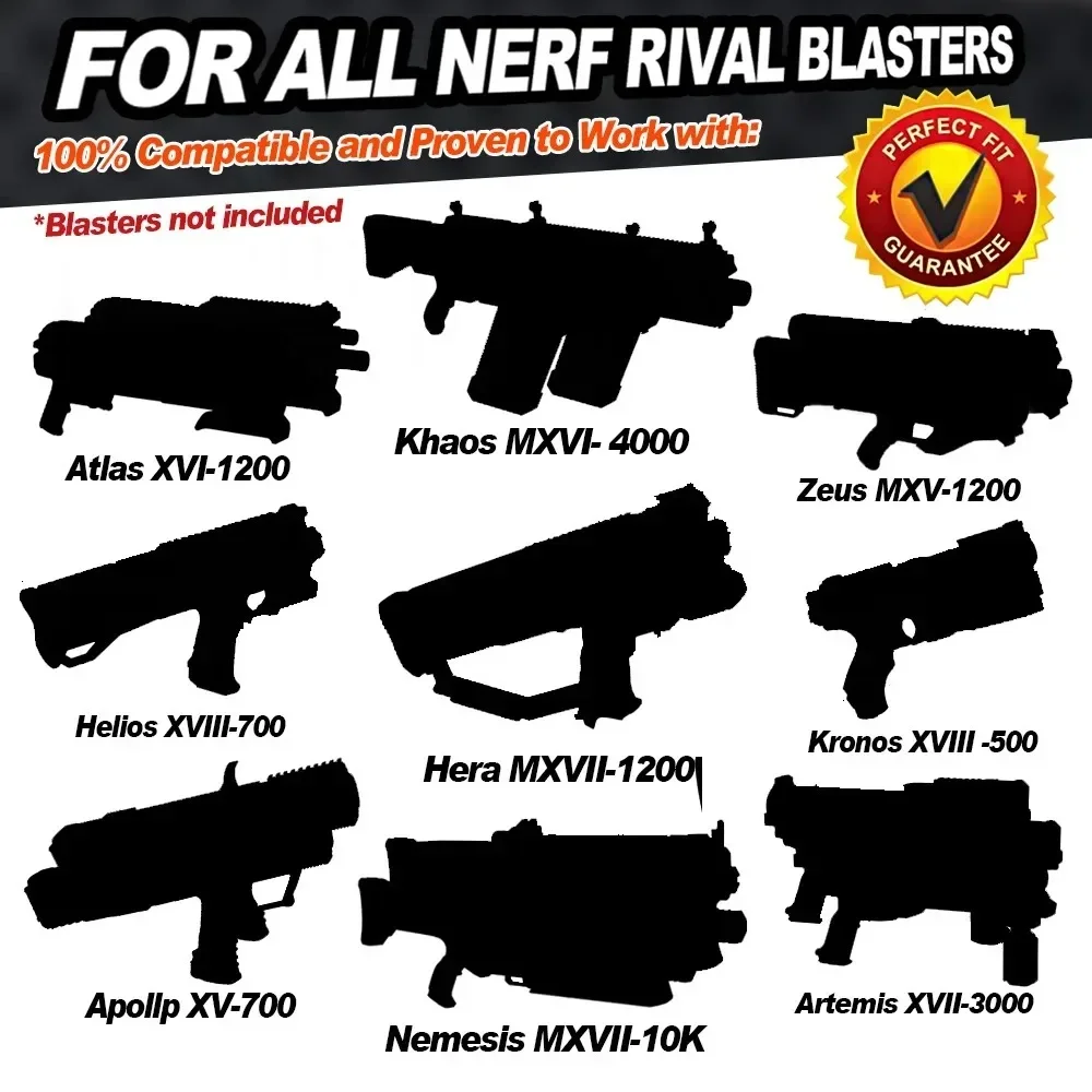 EVA Foam Colorido Recarga Bolas para Crianças, Espuma EVA, Macio, Bala para Nerf, Rival, Zeus, Apollo, Brinquedos, Presente de Natal
