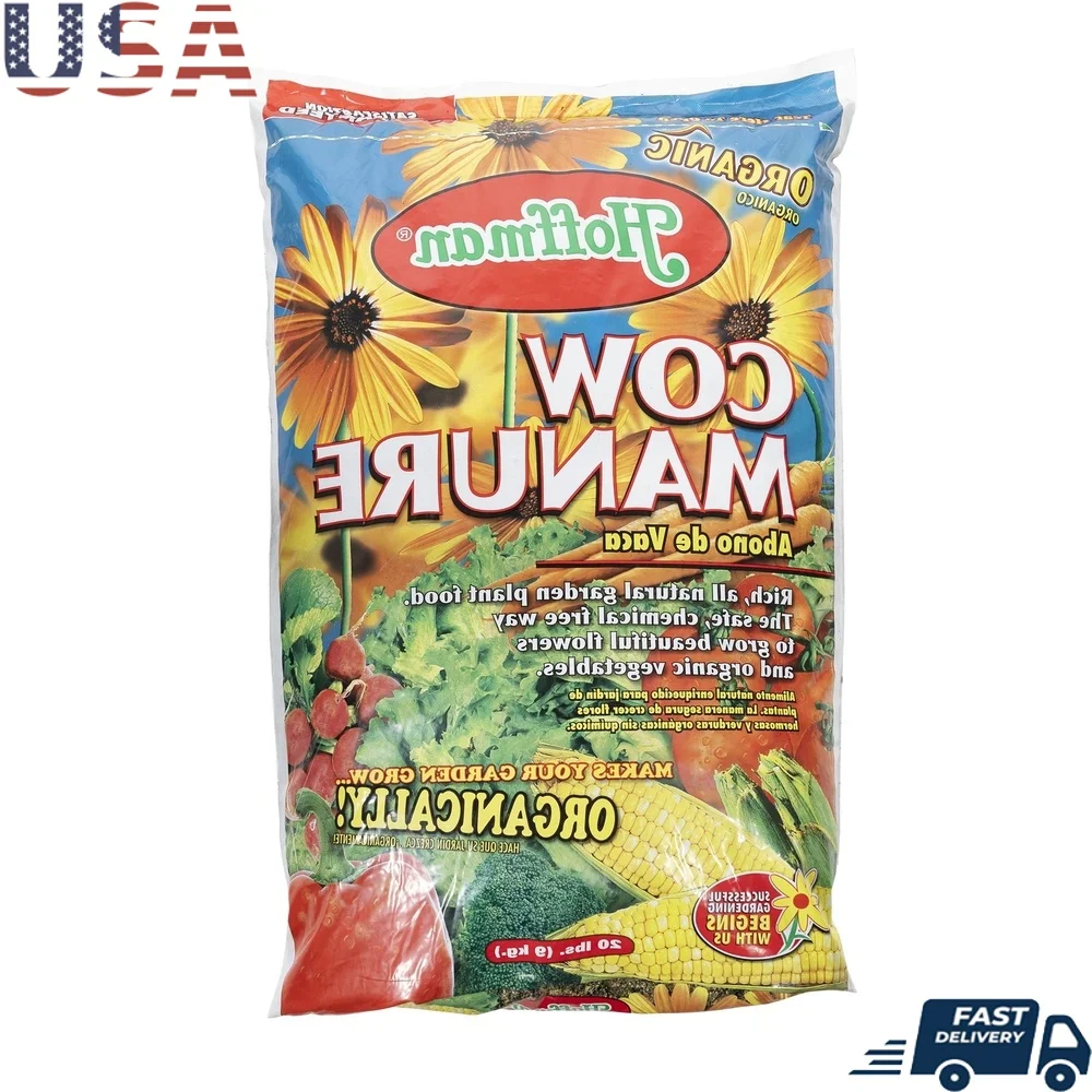 سماد ساد البقر العضوي 1-1-1 مغذيات حديقة الزهور النباتية 20 رطل آمنة غير محترقة لتحسين التربة ونشاط دودة الأرض #1