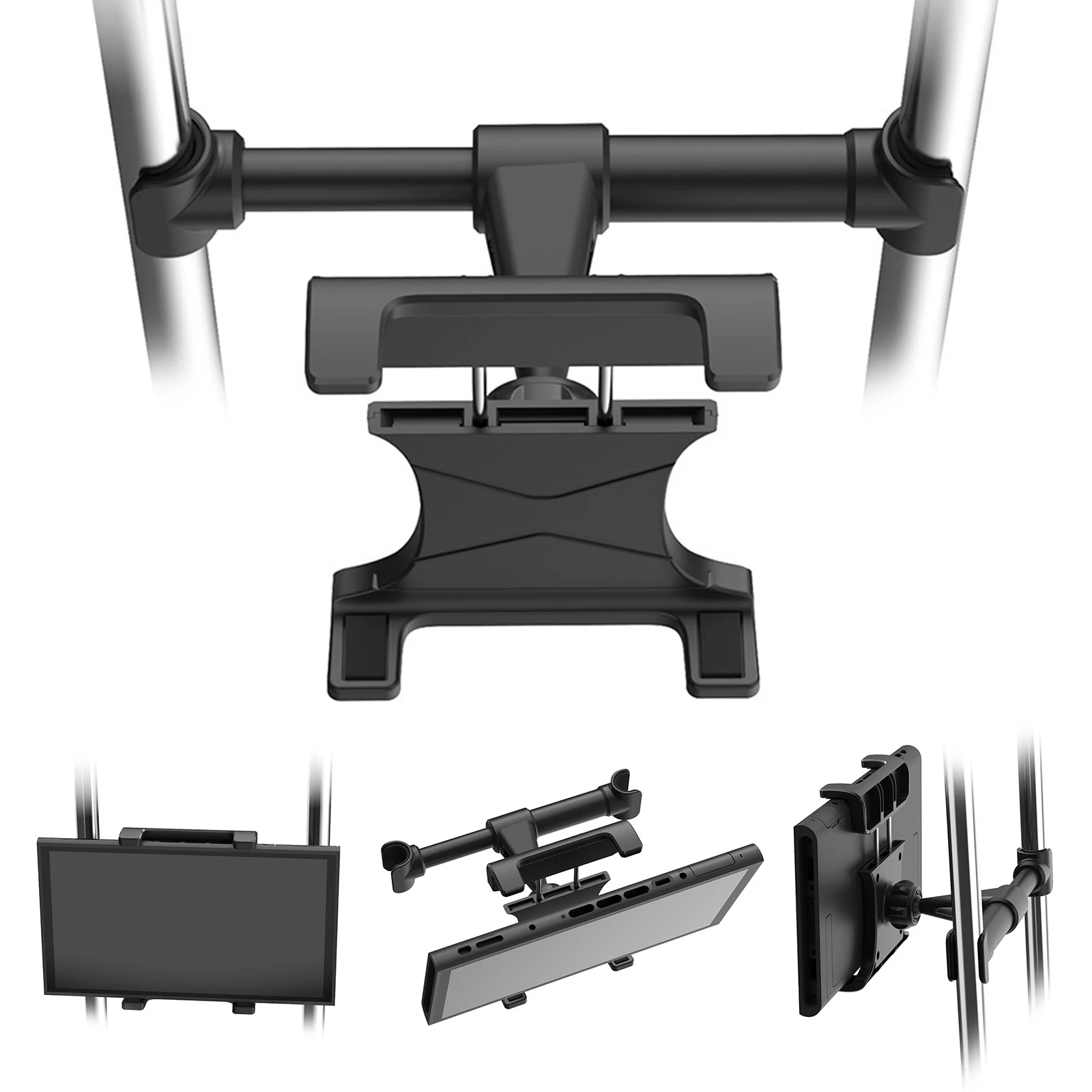 Держатель для Switch 2, док-станция, автомобильный подголовник, крепление для игровой подставки, регулируемый держатель игровой консоли, портативная игровая поддержка для Switch/OLED