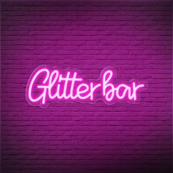 Glitter Bar Neon LED Sign for Bar Party Pub Clubs Bedroom Business Luminous Sign Neon wall decoration Room decor Lights