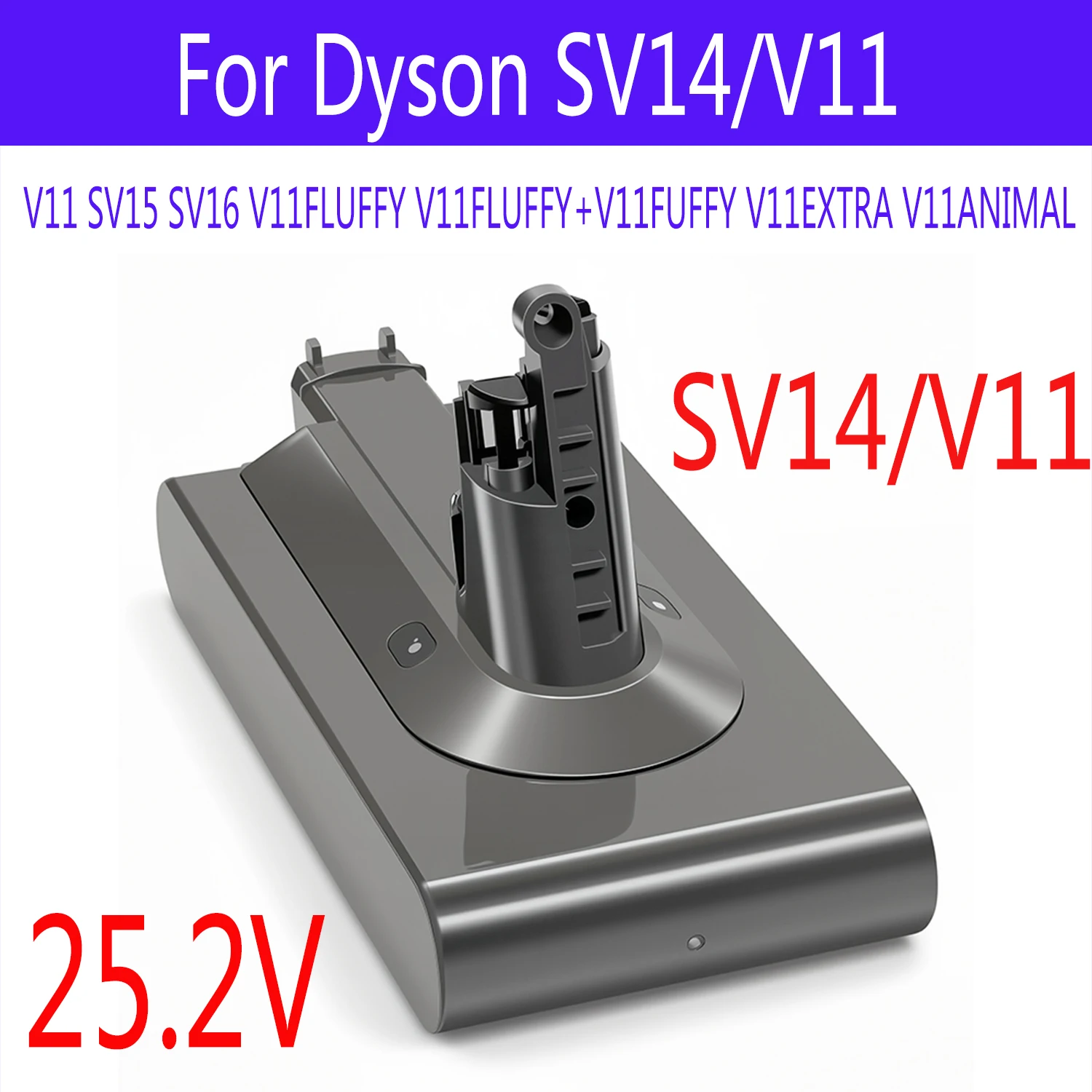 25.2V 12800mAh  V11/SV14 Battery Lithium Li-ion Vacuum Cleaner Rechargeable Battery Absolute V11 Animal For Dyson
