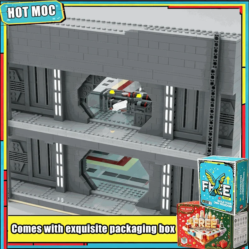 12182PCS Galaxy Battle Cruiser Hangar Bay Building Blocks Custom Puzzle Space War Spaceship DIY Assembly Creative Display Gift