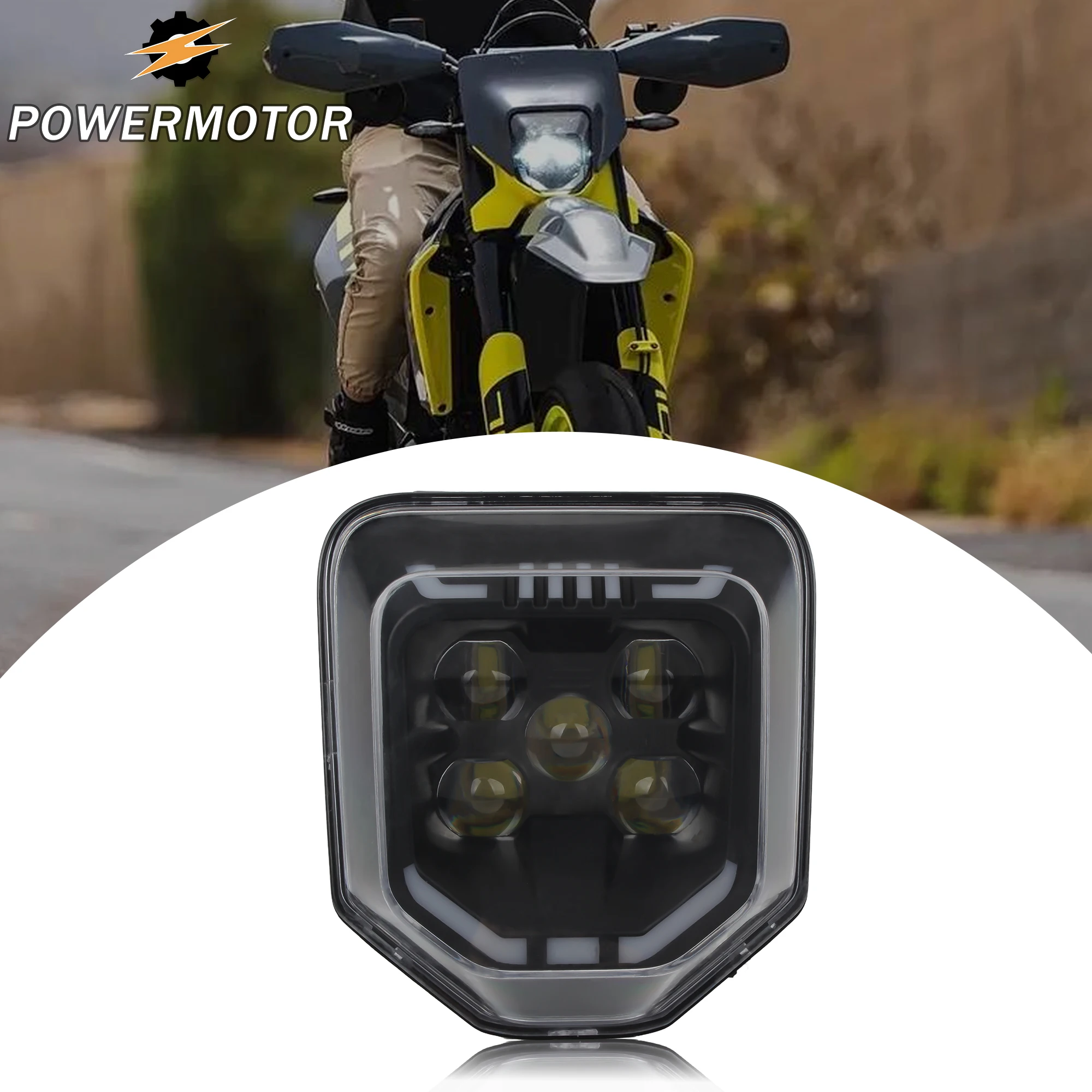 

Motorcycle LED Headlight Wick HeadLamp For Husqvarna TE FC FE TC 125 300i 250 300 450 701 Enduro DirtBike Supermoto Modification