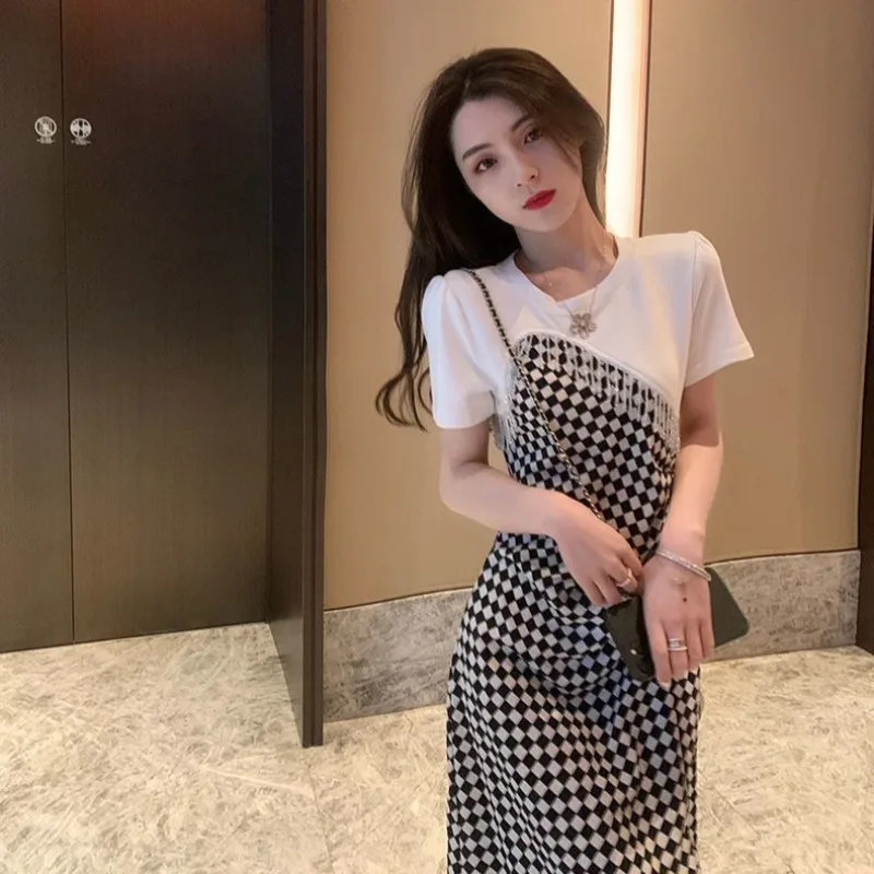 Clothes Bandage Holiday Dresses for Women 2024 Midi Woman Dress Chic and Elegant Pretty Loose New In Outfits Cheap Casual Luxury