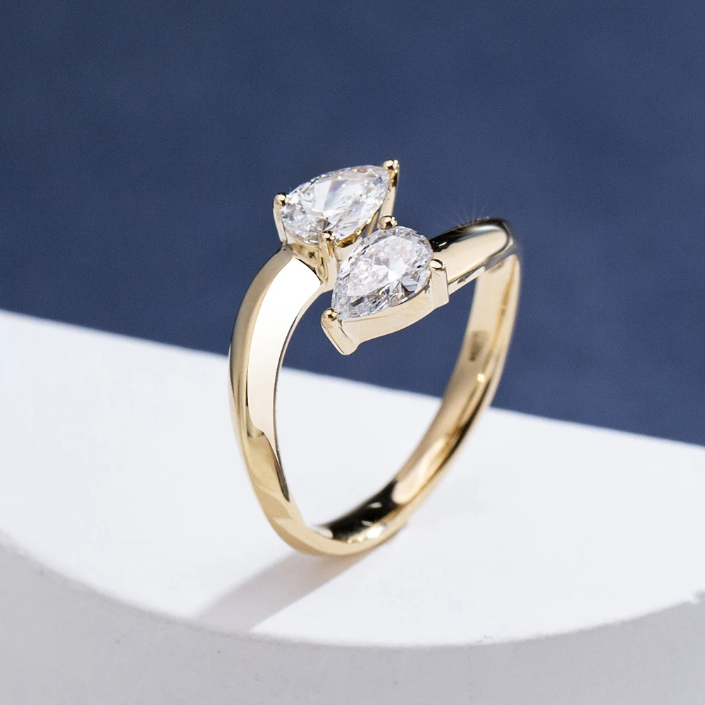 

Ювелирные изделия Messi: кольца из 18-каратного золота с грушевидными бриллиантами, выращенными в лаборатории, для женщин и девушек, в наличии, модель MSR-1947