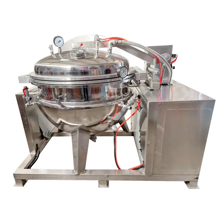 500L 1000L Industrial Electric Vacuum Sugar Boiling Machine Vacuum Sugar Soaking Cooking Machine