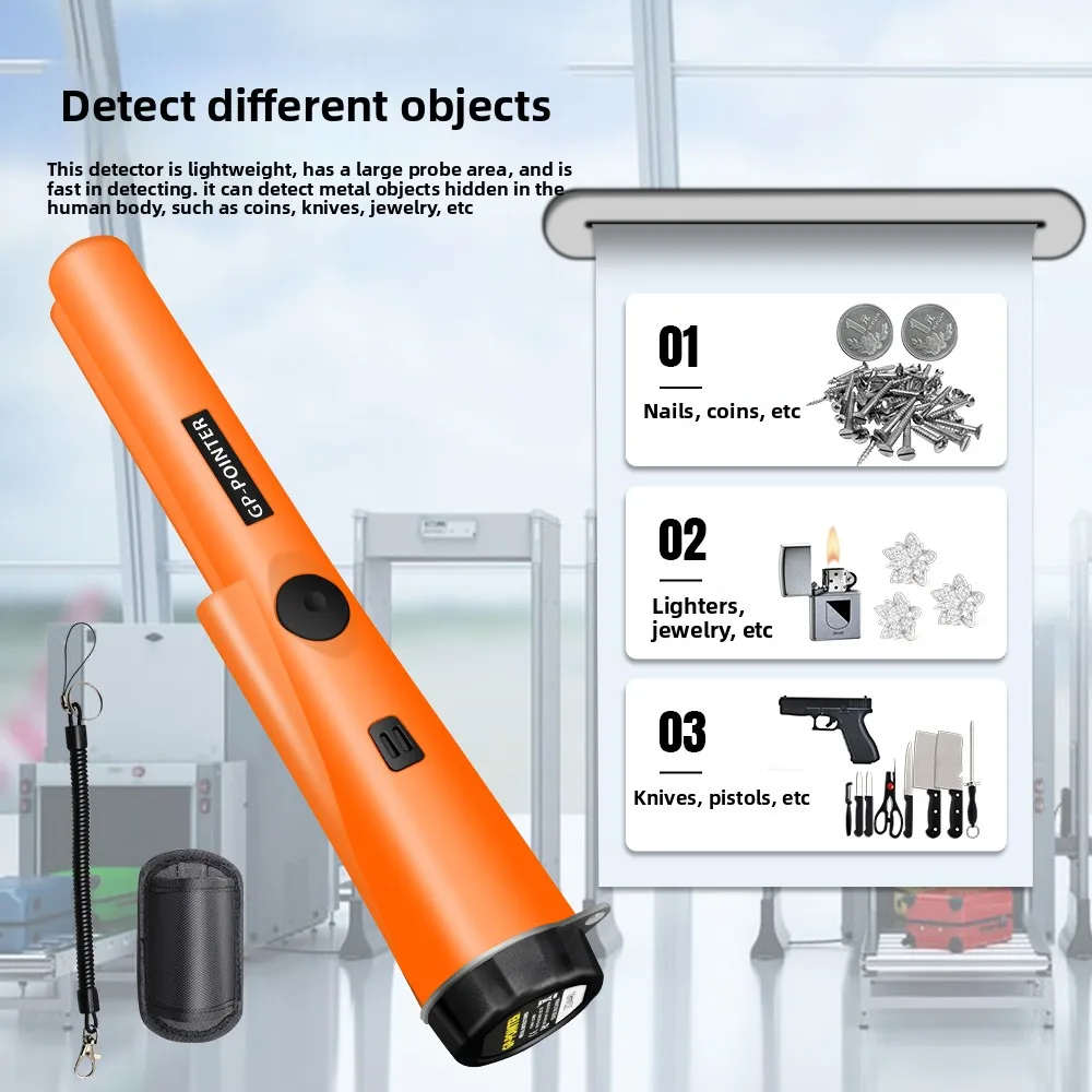 Metal Detector Pinpointer, Waterproof Portable Wand for Accurate Nail and Wire Detection Behind Walls