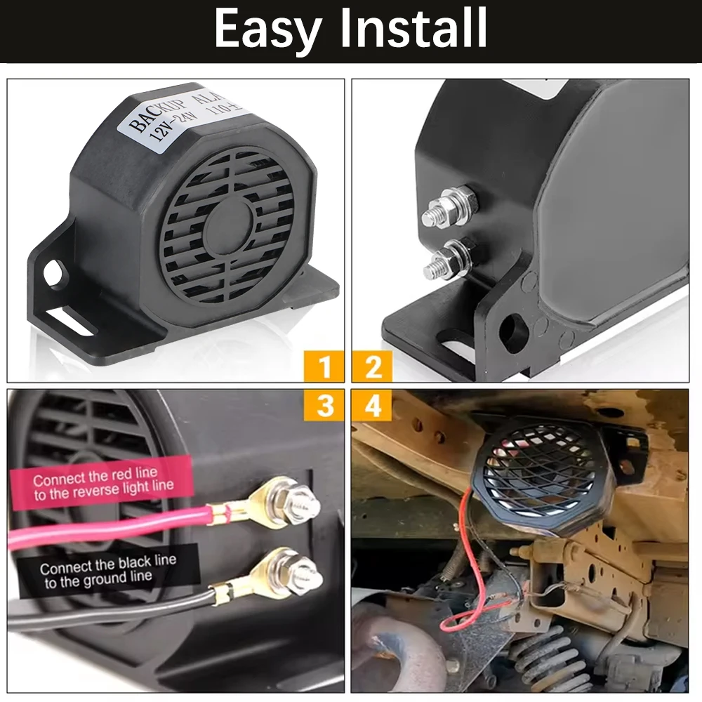 超大音量車のエアホーンセット SUV ボートトラック 12 V/24 V リバースホーン警報バックアップサイレンビーパー車両逆転リマインダー