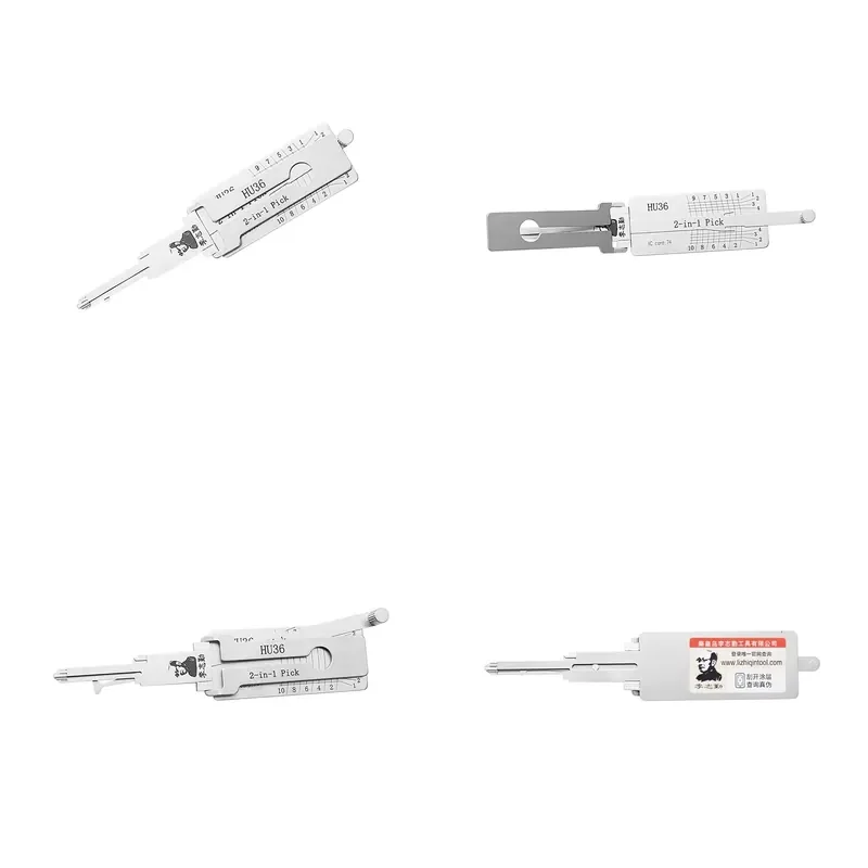 Lishi 2-in-1 Steel Truck Decoder Pick Locksmith Opening Tools Set