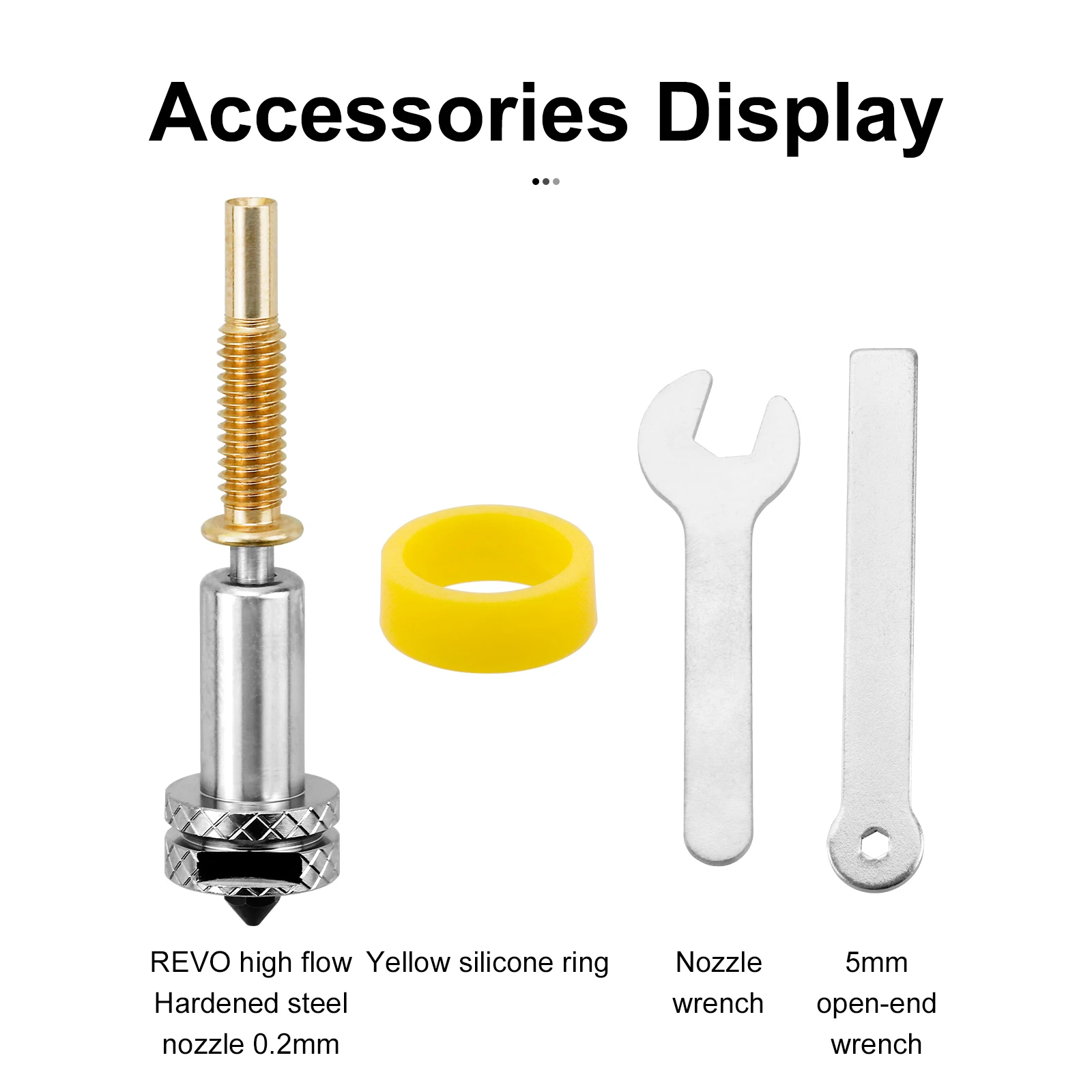 Für REVO Hotend Düse 0,2 0,4 0,6 0,8mm Verbesserte Hochdurchsatzdüsen aus gehärtetem Stahl 3D-Drucker-Teil Abnehmbar – Detail 5
