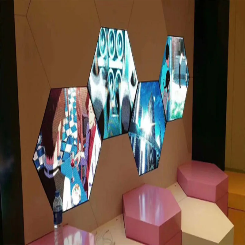 Nightclub Products Shaped P1.875 266MM LED TV Wall Hexagonal Irregular LED Display