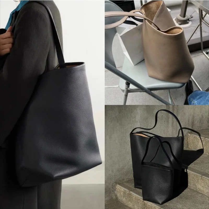 

Niche Luxury Bag Genuine Leather High-end Large-capacity Commuter Tote Women's Bag Shoulder Armpit Women's Bag