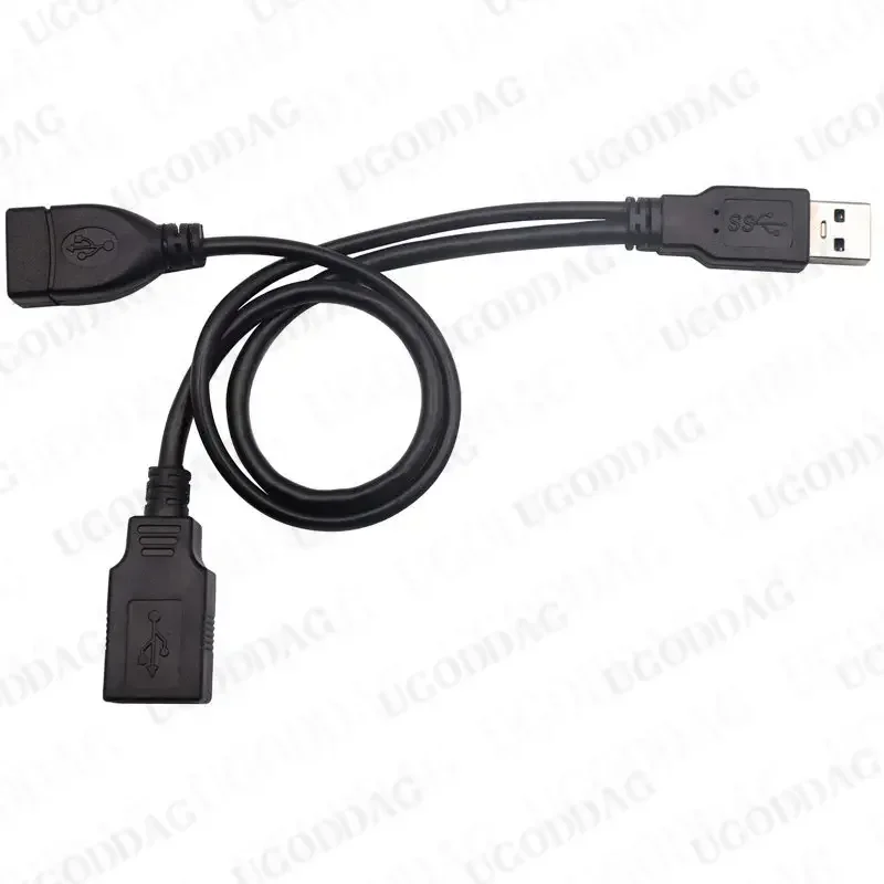 30cm Rozgałęźnik USB 3.0A Y Kabel USB3.0 A męski na podwójny USB 3.0 A żeński USB 2.0 A żeński Dodatkowe zasilanie Ładowanie Transfer danych Podwójny — zdjęcie produktu 6