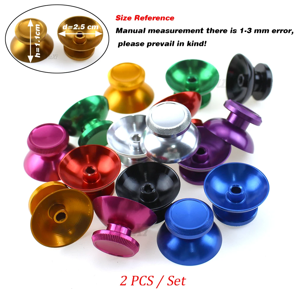 Aluminum Metal Thumbstick Buttons ABXY Key & Anti-Slip Silicone Cover Cap & T8 Screw Kit For Xbox 360 Gamepad Controller 1Set