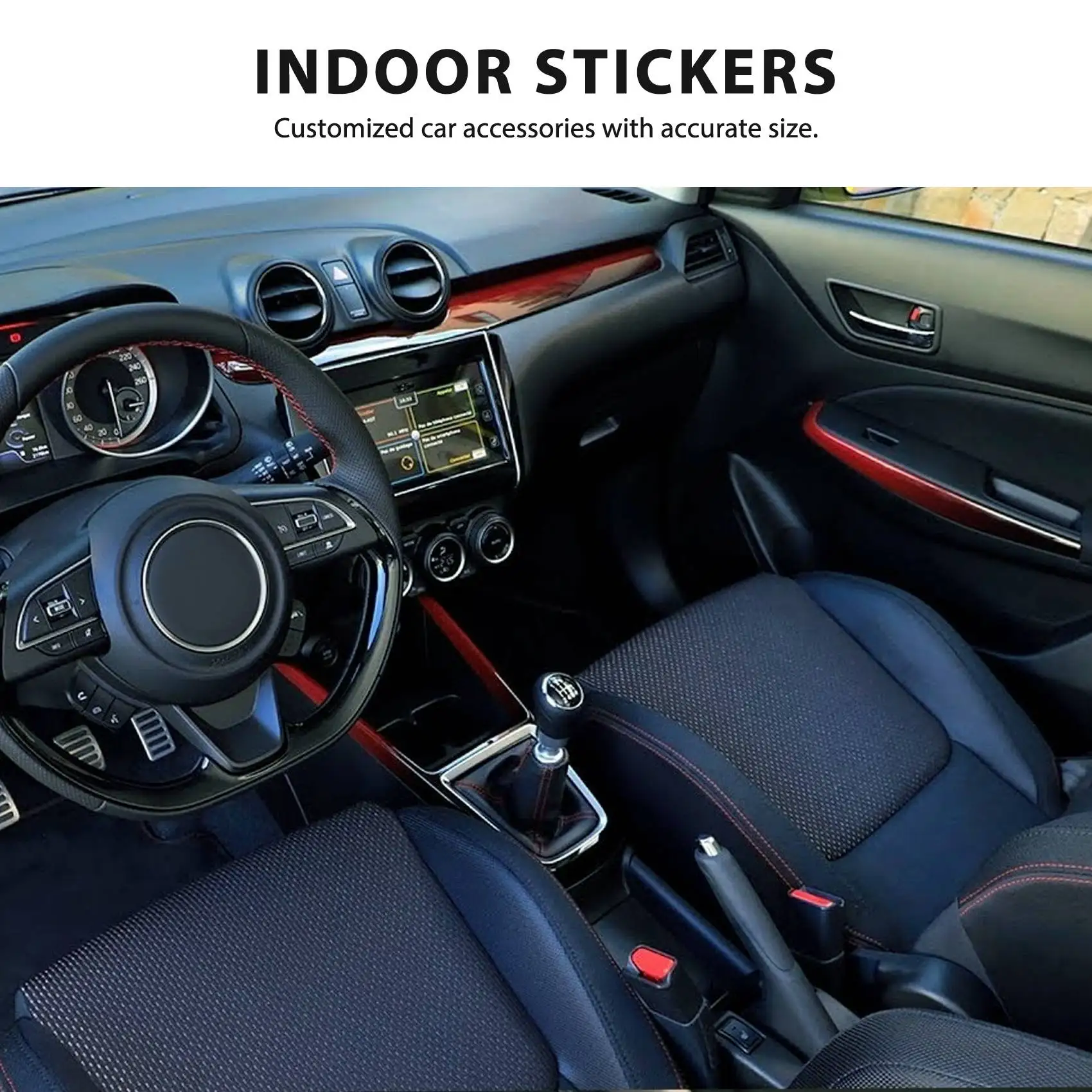 

High Quality For SUZUKI SWIFT 2018 12Pcs Anti-Slip Non-Slip Rubber Decorative Cup Holder Sticker Gate Slot Pad Door Groove Mat