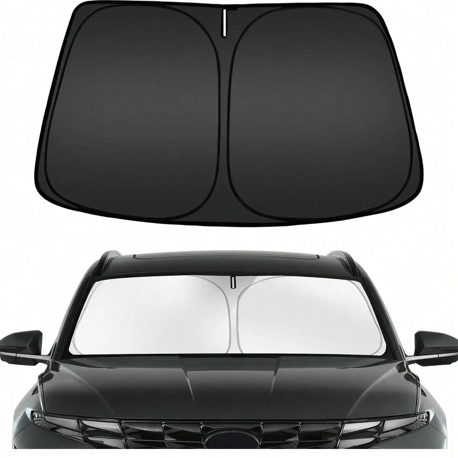 

Foldable Windshield Sun Shade, Front Window Sunshade, Blocks UV Rays To Keep Your Car Cool, Universal Thick Sunscreen Board For Car Interior Shading And Cooling
