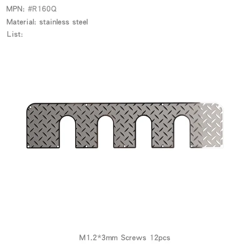 1 個の荷物ラックフロントエンド金属滑り止め保護パネル 1/10 FMS FCX10 LC80 アクセサリー用