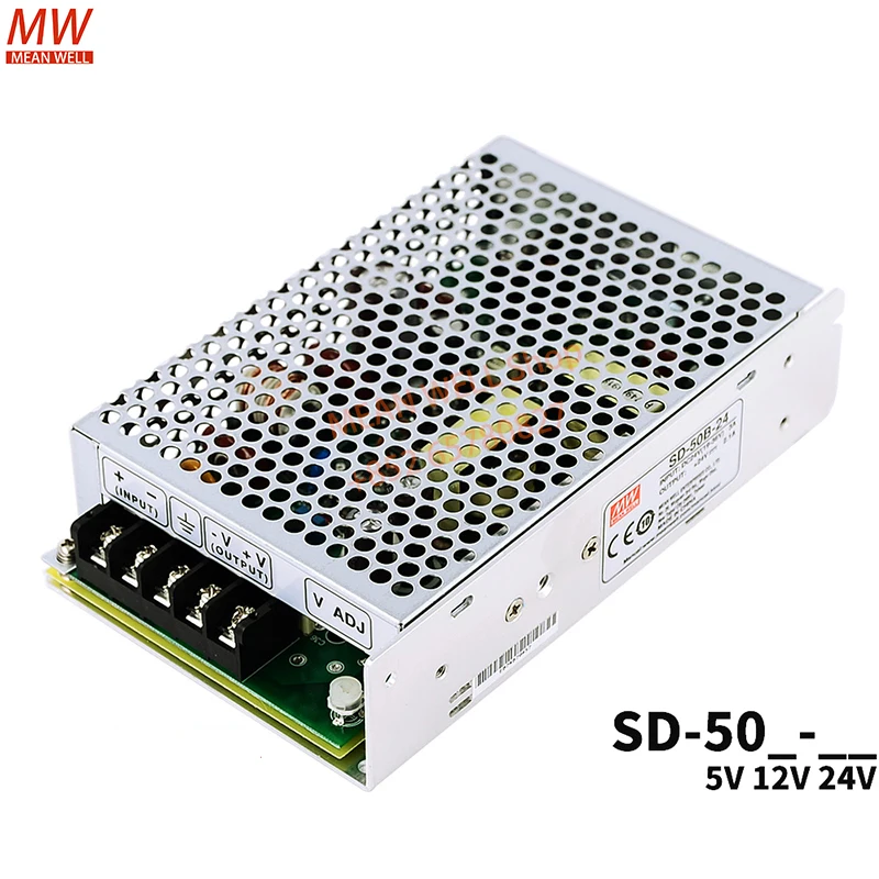 Original MEAN WELL Switching Power Supply 50W Single Output DC-DC Converter SD-50A-05 SD-50B-05 SD-50C-05 SD-50A-12 SD-50B-12 24