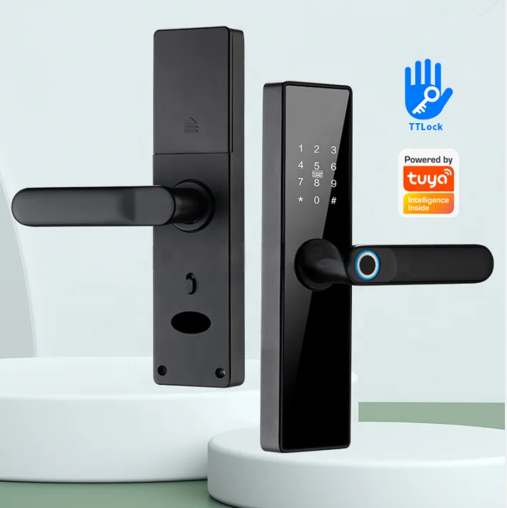 

High Security Fully Automatic Smart Lock Biometric Fingerprint AutomaticTuya WIFI App Smart Door Lock