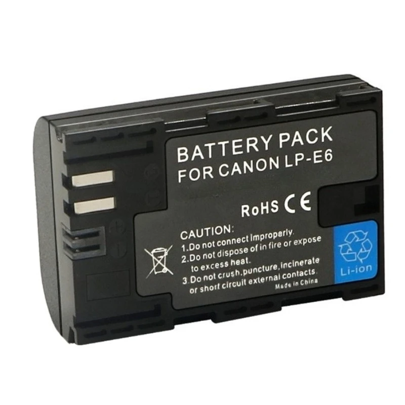 7.4V 2250mAh digitale batterijen voor CANON LP-E6P EOS R5 II camera