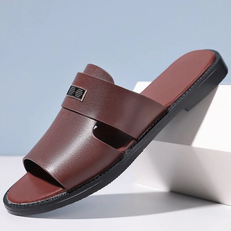 

Men's Summer Breathable Soft-Sole Sandals Outdoor Beach Wear-Resistant Anti-Slip Casual Outdoor Slippers-HX25222