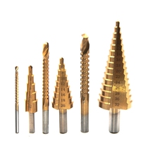 ABVJ-6Pcs Step Drill Bit Slot Broaching Saw Drill Set Countersink For Metal Wood 4-12/20/32Mm Wood Cutter Set