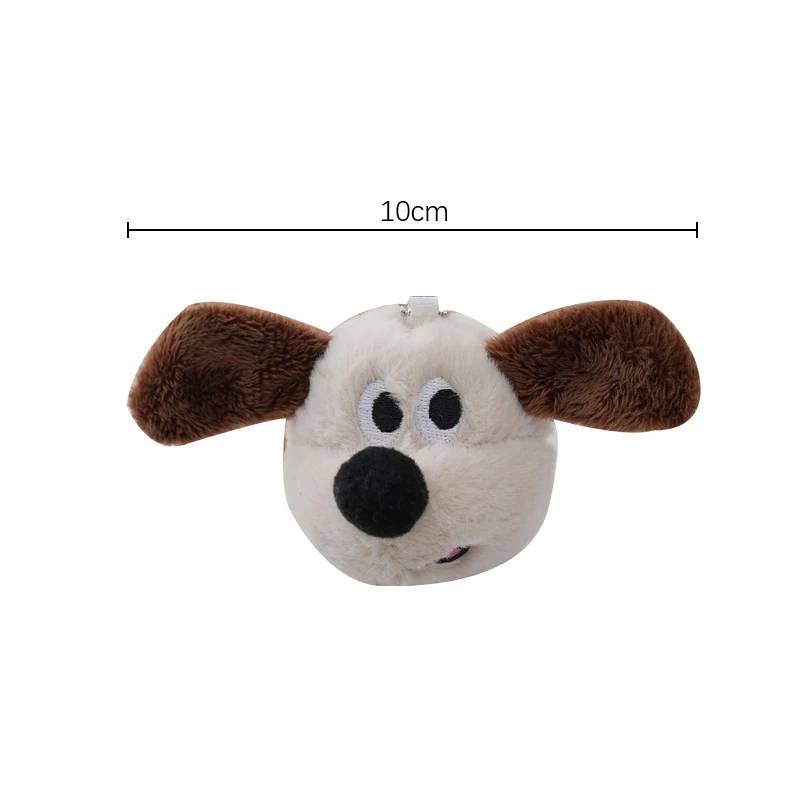 Cartoon Little Dog Head Anime Plush Toys Pendant Cute Kawaii Dog Doll Plush Keychain Backpack Decoration Accessories Gifts