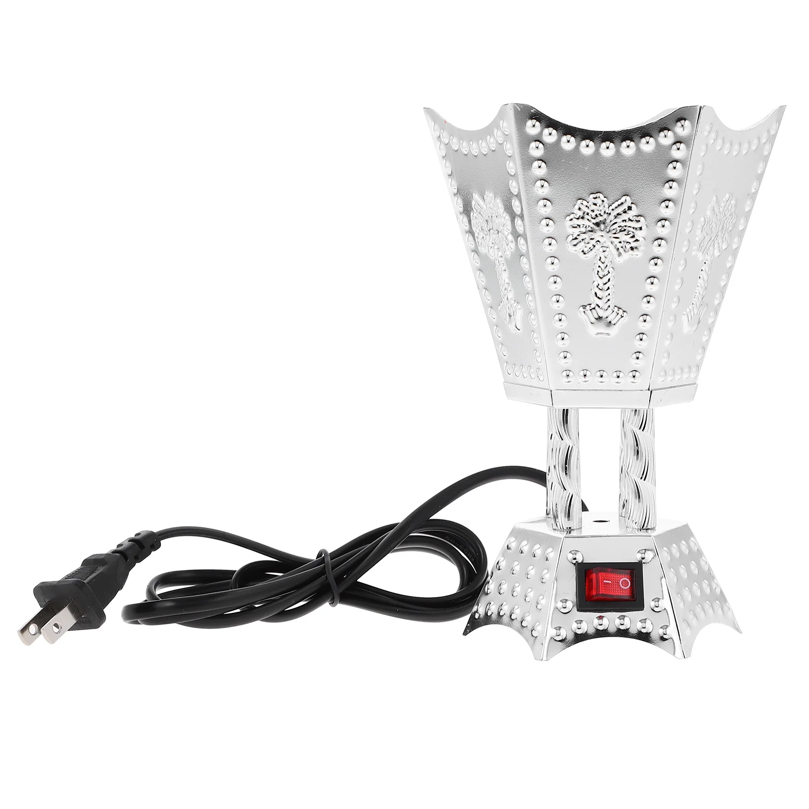 

Electric Incense Burner Arabic Metal Censer Household Aroma Burner Decorative Tabletop Decor Meditate Relax Sleep Aid