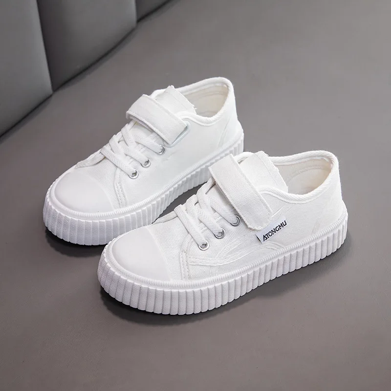 

Children Breathable Four Seasons Candy Color Canvas Shoes Korean Running Shoe Boys and Girls Primary School Students Board Shoes