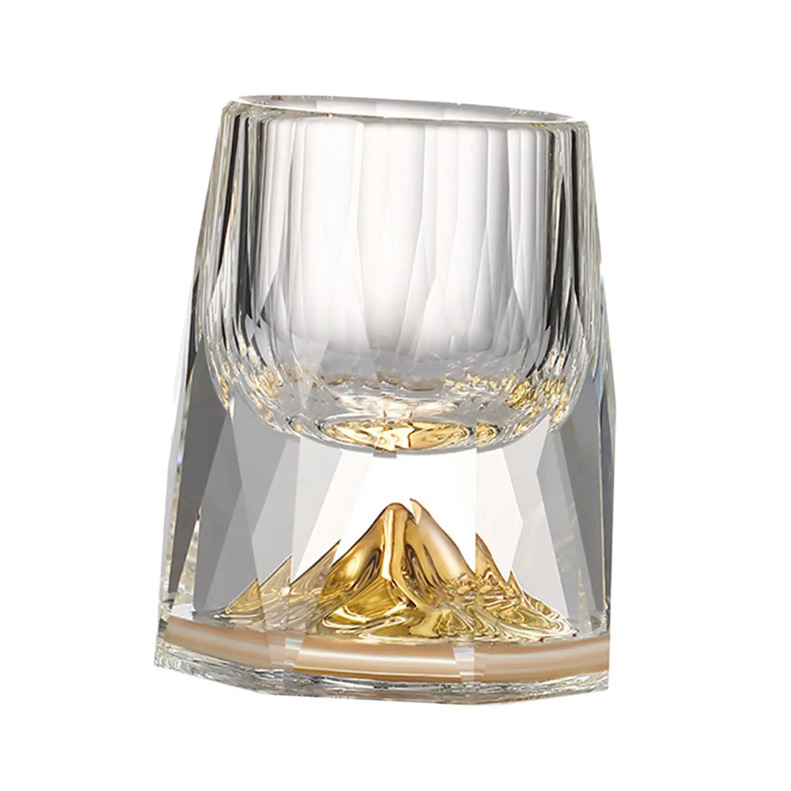 Glass Shot Glass 15ml Glass Liquor Glass Hand Blown Diamond Exquisite Household Drinkware for Banquets