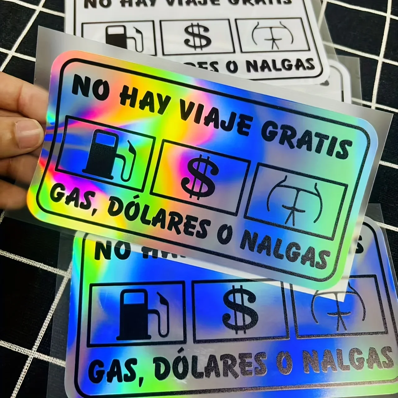Pegatina española humorística "No Hay Viaje Gratis", decoración de estilo de coche y motocicleta, accesorio de calcomanía de Humor para coche, 1 ud.