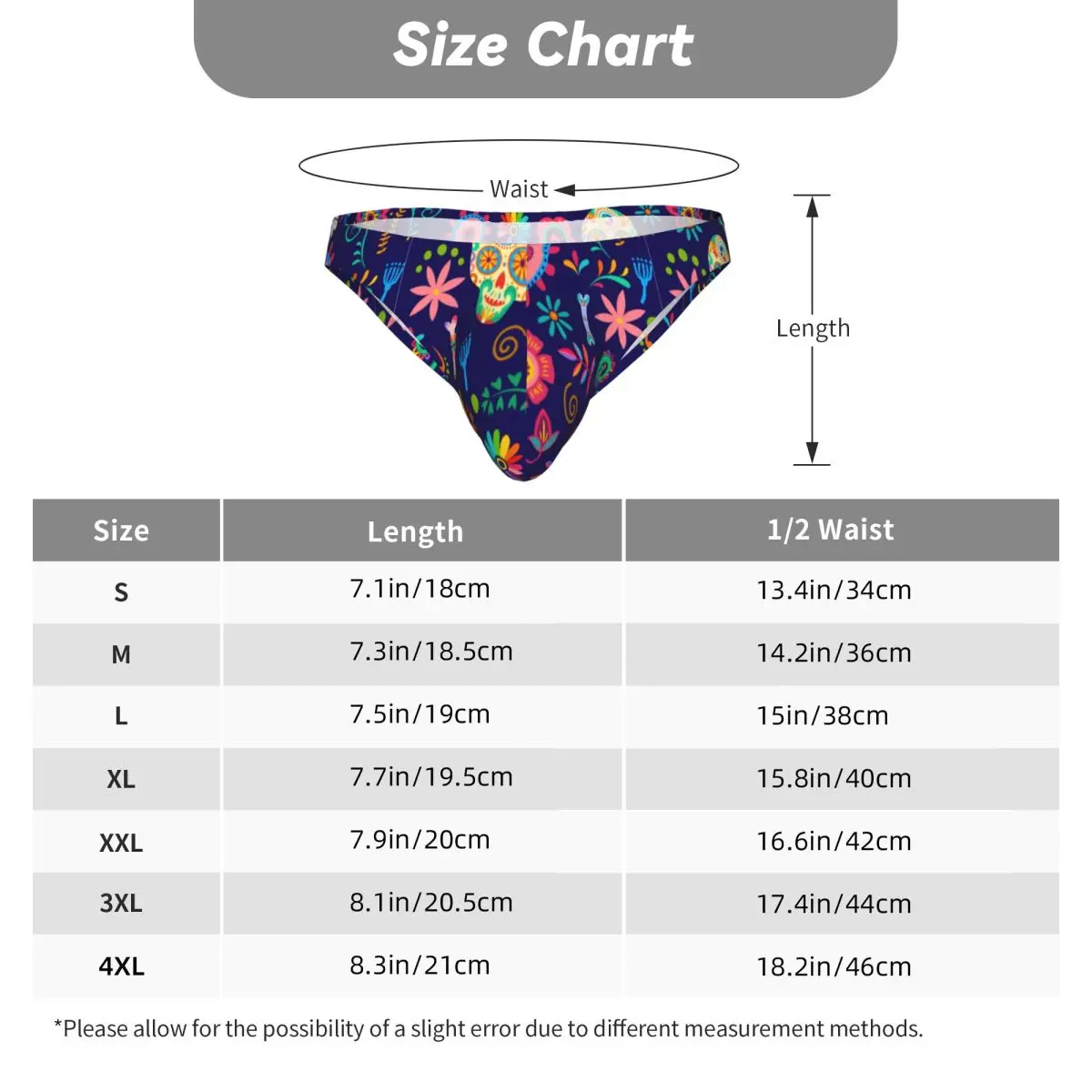 Men's Briefs Sexy Underpants Dia De Los Muertos Day Of The Dead Pattern Calavera Sugar Skulls Bikini Underwear Men Panties - view 6