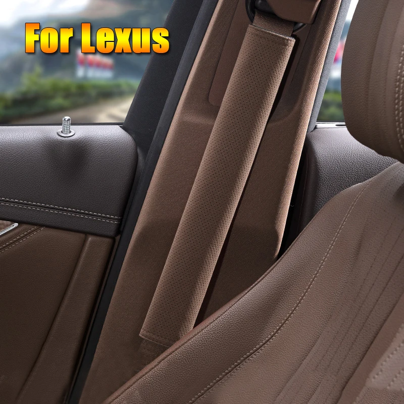 

1pcs Car Seat Belt Cover Suede Safety Belt Shoulder Cover Protection Pad For Lexus LX IS GS RX300 RX450 NX 2020 Accessories