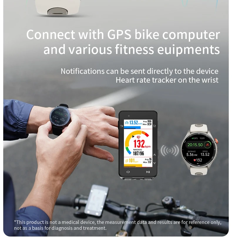 iGPSPORT LW10 Smartwatch 1,43" AMOLED GNSS GPS-Tracker 50+ Sportmodi Herzfrequenz-/SpO2-Monitor Bluetooth-Anrufe Zum Laufen usw. – Detail 6