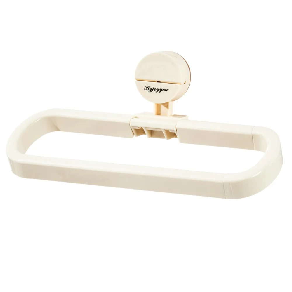 

Wall Mounted Suction Cup Paper Towel Holder Reusable Rotatable No Drilling Roll Holder Removable Space Saving Towel Rack