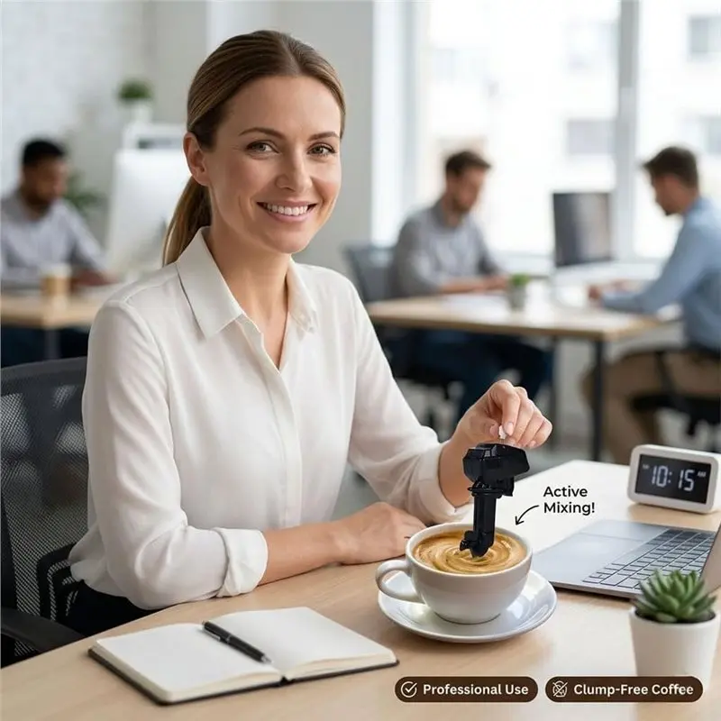 ALIM-Boat Motor Coffee Stirrer,Wind Up Outboard Motor Boat Coffee Stirrer,Drink Mixing Gadget Boat Propeller Coffees Stirrers