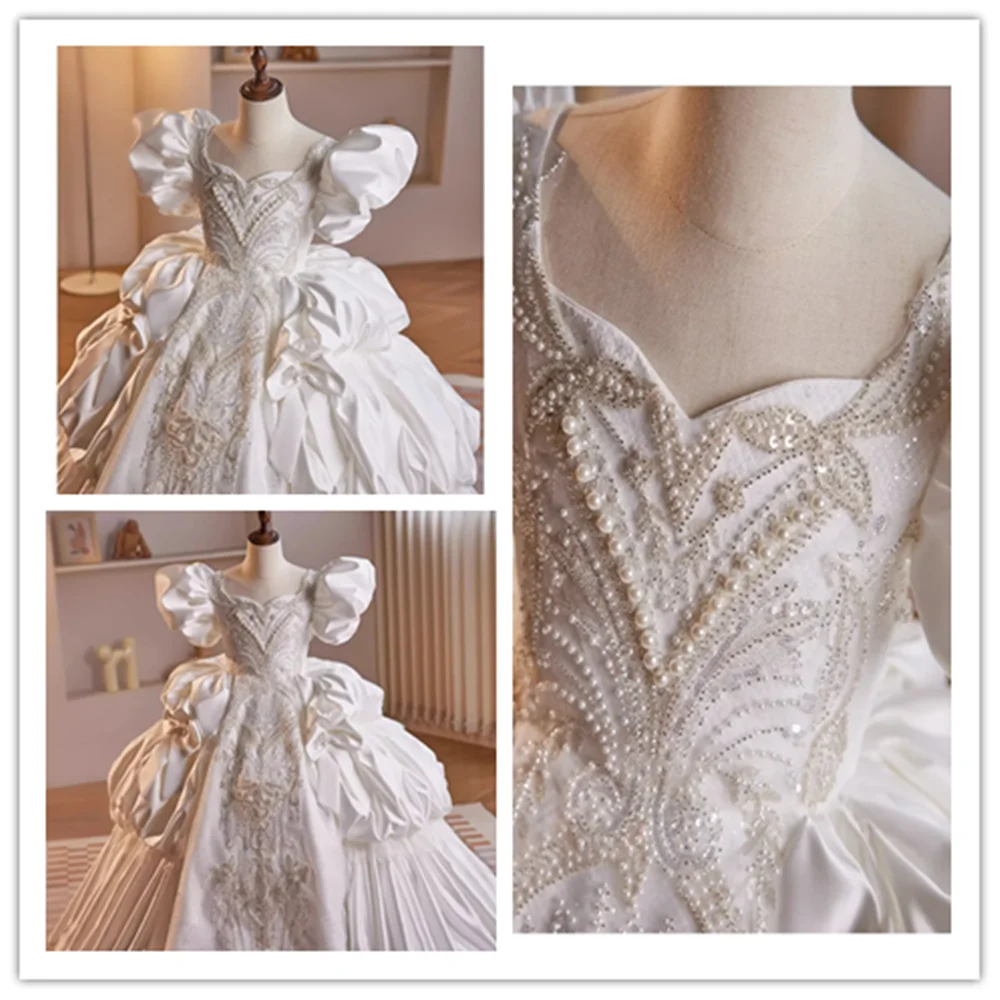 

Girl White Bridesmaid Long Dresses Kids Wedding Prom Gown Teenagers Evening Party Dress Kids First Communiom Formal Vestidos