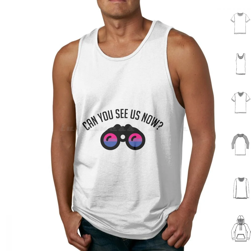 Can You See Us ? : Bisexual Pride Flag Tank Tops Vest Sleeveless Pride Pride Month Pride Parade Queer Pride Saga Visibility