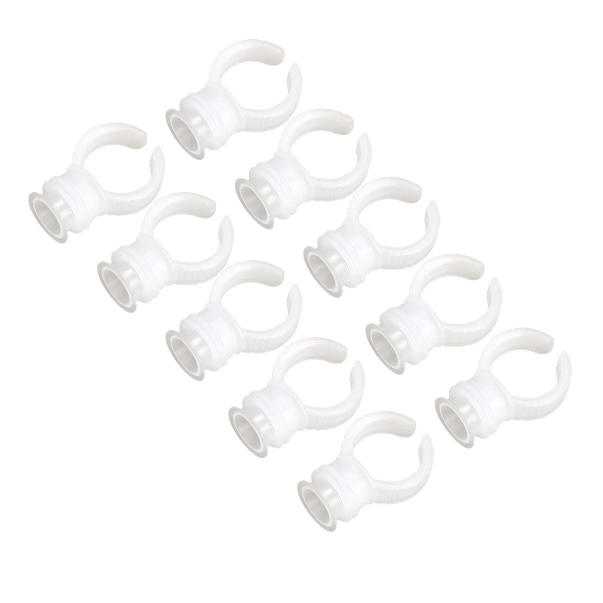 

200 Pcs Disposable Clear Ink Cups for Eyebrow Tattooing Pigment Container Rings Eyelash Tool Hygienic Application