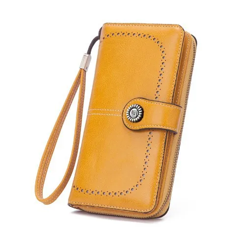 2025 Long Women's Wallet with Name Engraving Zipper Hasp Coin Pocket PU Leather Quality Female Purse Card Holder