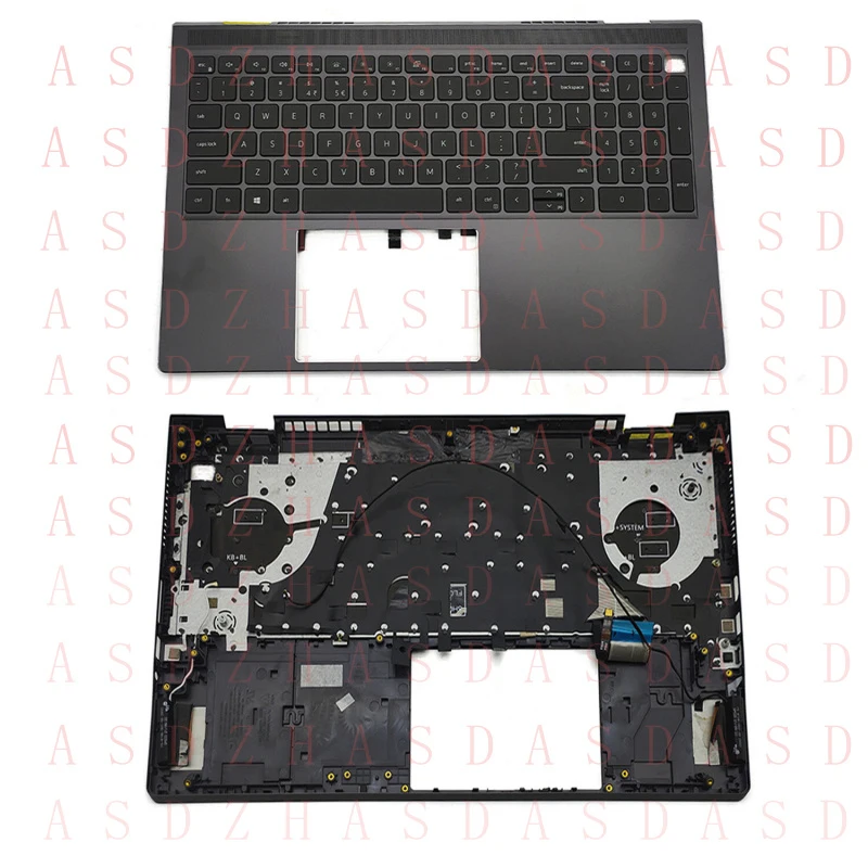Z  New Palmrest For Dell Vostro 15 7510 Keyboard Backlit US 0XV1DW XV1DW Upper Case