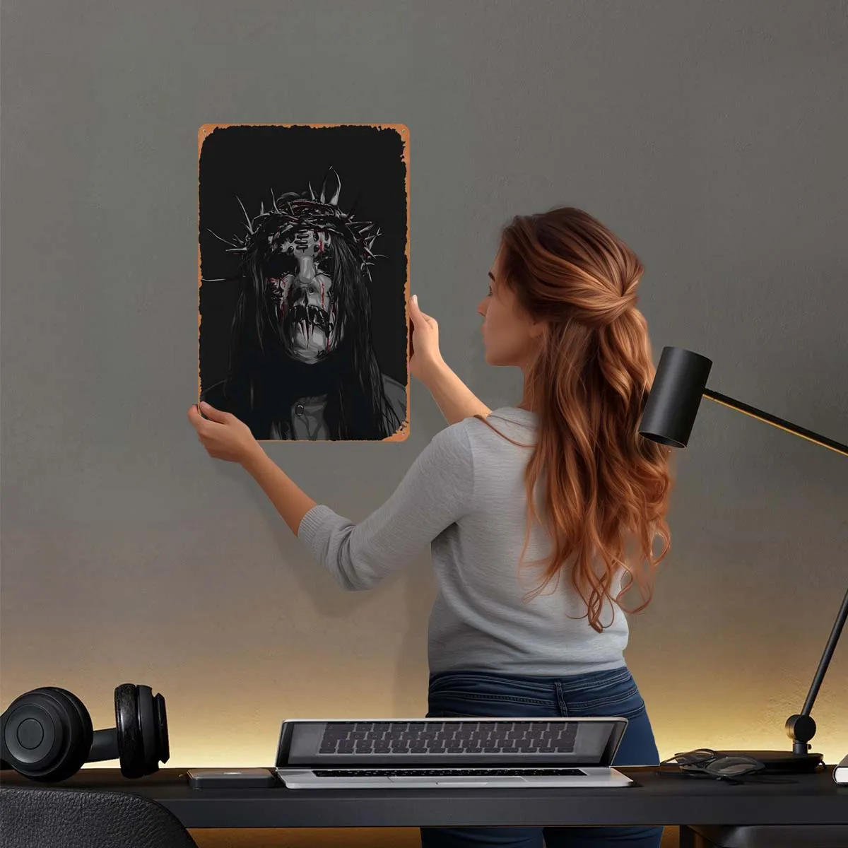 Joey Jordison Rapper Tinplate Sign Music Poster Wall Art of Murals Metal Signs for Wall Art Decoration Retro Room Ornaments Home